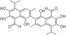 CAS # 303-45-7, Gossypol, 2,2'-Bis(8-Formyl-1,6,7-trihydroxy-5-isopropyl-3-methylnaphthalene)
