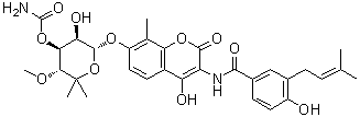 structure of CAS# 303-81-1, 新生霉素