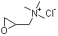CAS # 3033-77-0, 2,3-Epoxypropyltrimethylammonium chloride, (2,3-Epoxypropyl)trimethyl ammoniumchloride, Glycidyl trimethyl ammonium chloride, N,N,N-Trimethyl oxiranemethaminium chloride