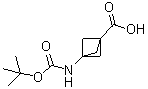 structure of CAS# 303752-38-7, 3-[[(1,1-Dimethylethoxy)carbonyl]amino]bicyclo[1.1.1]pentane-1-carboxylic acid