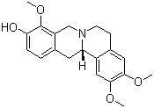 CAS # 30413-84-4, (-)-Corydalmine, (-)-Kikemanine, Kikemanin, Kikemanine, Schefferine, (13aS)-5,8,13,13a-Tetrahydro-2,3,9-trimethoxy-6H-dibenzo[a,g]quinolizin-10-ol