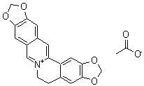 CAS # 30426-66-5, Isocoptisine acetate, 5,6-Dihydro-bis[1,3]benzodioxolo[5,6-a:5',6'-g]quinolizinium acetate