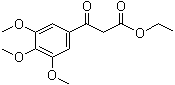 CAS # 3044-56-2, 3,4,5-Trimethoxy-beta-oxo-benzenepropanoic acid ethyl ester, Ethyl (3,4,5-trimethoxybenzoyl)acetate, Ethyl 3-oxo-3-(3,4,5-trimethoxyphenyl)propionate, NSC 408031