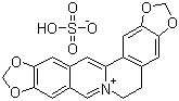 CAS 登录号：30462-71-6, 异黄连碱硫酸盐, 5,6-二氢双[1,3]二噁茂苯并[5,6-a:5',6'-g]喹嗪硫酸盐 (1:1)