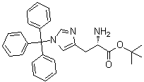 structure of CAS# 304698-96-2, 1-(Triphenylmethyl)-L-histidine 1,1-dimethylethyl ester