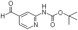structure of CAS# 304873-65-2, N-(4-Formyl-2-pyridinyl)carbamic acid tert-butyl ester
