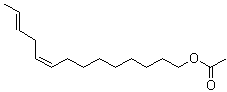 structure of CAS# 30507-70-1, (9Z,12E)-9,12-十四碳二烯-1-醇乙酸酯