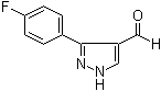 structure of CAS# 306936-57-2, 3-(4-Fluorophenyl)-1H-pyrazole-4-carboxaldehyde