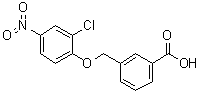 CAS # 30880-72-9, 3-[(2-Chloro-4-nitrophenoxy)methyl]benzoic acid, NSC 146848, alpha-(2-Chloro-4-nitrophenoxy)-m-toluic acid