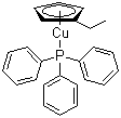 (Ethylcyclopentadienyl)(triphenylphosphine)copper molecular structure (CAS 308847-89-4)