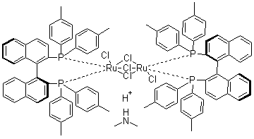 CAS 登录号：309735-86-2, 三(mu-氯)双[(S)-(-)-2,2'-双(二对甲苯基膦)-1,1'-联萘]二氯化二钌二甲基铵盐