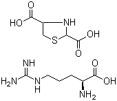 CAS # 30986-62-0, L-Arginine 2,4-thiazolidinedicarboxylate, 2,4-Thiazolidinedicarboxylic acid compd. with L-arginine