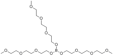 CAS # 30989-05-0, Tris(2-(2-(2-methoxyethoxy)ethoxy)ethyl) orthoborate, tris-(3,6,9-trioxadecyl) borate