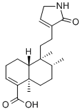 CAS # 310433-44-4, Echinophyllin C, Echinophylline C, (4aR,5S,6R,8aR)-5-[2-(2,5-Dihydro-2-oxo-1H-pyrrol-3-yl)ethyl]-3,4,4a,5,6,7,8,8a-octahydro-5,6,8a-trimethyl-1-naphthalenecarboxylic acid