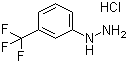 CAS # 3107-33-3, 3-(Trifluoromethyl)phenylhydrazine hydrochloride