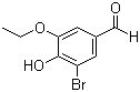 3-Bromo-5-ethoxy-4-hydroxybenzaldehyde molecular structure (CAS 3111-37-3)