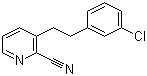 structure of CAS# 31255-57-9, 3-[2-(3-氯苯基)乙基]-2-吡啶甲腈