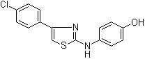 structure of CAS# 312636-16-1, 4-[[4-(4-Chlorophenyl)-2-thiazolyl]amino]phenol
