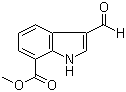 structure of CAS# 312973-24-3, 3-Formylindole-7-carboxylic acid methyl ester