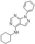 structure of CAS# 313225-39-7, N-环己基-1-苯基-1H-吡唑并[3,4-d]嘧啶-4-胺
