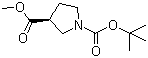 structure of CAS# 313706-15-9, (S)-1-Boc-pyrrolidine-3-carboxylic acid methyl ester