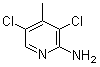 structure of CAS# 31430-47-4, 2-氨基-3,5-二氯-4-甲基吡啶