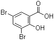 CAS # 3147-55-5, 3,5-Dibromosalicylic acid, 3,5-Dibromo-2-hydroxybenzoic acid