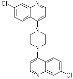 structure of CAS# 31502-87-1, 4,4'-(1,4-哌嗪二基)二[7-氯喹啉]