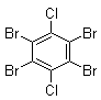 structure of CAS# 31604-30-5, 1,2,4,5-Tetrabromo-3,6-dichlorobenzene