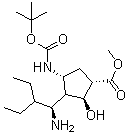 CAS # 316173-29-2, (1S,2S,3S,4R)-3-[(1S)-1-Amino-2-ethylbutyl]-4-[[(1,1-dimethylethoxy)carbonyl]amino]-2-hydroxy-cyclopentanecarboxylic acid methyl ester
