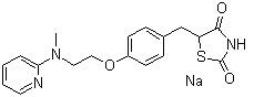 structure of CAS# 316371-83-2, 罗格列酮钠