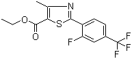 structure of CAS# 317319-35-0, 2-[2-氟-4-(三氟甲基)苯基]-4-甲基-5-噻唑羧酸乙酯
