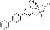 structure of CAS# 31752-99-5, (3aR,4S,5R,6aS)-(-)-六氢-4-(羟甲基)-2-氧代-2H-环戊并[b]呋喃-5-基 1,1'-联苯-4-甲酸酯