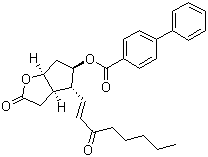 CAS # 31753-00-1, [1,1'-Biphenyl]-4-carboxylic acid (3aR,4R,5R,6aS)-hexahydro-2-oxo-4-[(1E)-3-oxo-1-octenyl]-2H-cyclopenta[b]furan-5-yl ester