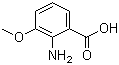 2-Amino-3-methoxybenzoic acid molecular structure (CAS 3177-80-8)