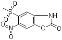 CAS 登录号：31770-95-3, 5-甲砜基-6-硝基-2(3H)-苯并恶唑酮