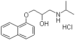 Propranolol hydrochloride molecular structure (CAS 318-98-9)