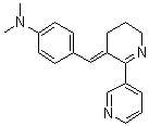 CAS # 32013-69-7, 3-[p-(Dimethylamino)benzylidene]-3,4,5,6-tetrahydro-2,3'-bipyridine