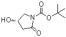 structure of CAS# 320343-58-6, (4S)-4-羟基-2-氧代-1-吡咯烷羧酸叔丁酯