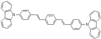 CAS # 320575-30-2, 9,9'-[1,4-Phenylenebis[(1E)-2,1-ethenediyl-4,1-phenylene]]bis-9H-carbazole