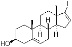 CAS # 32138-69-5, 17-Iodoandrosta-5,16-dien-3beta-ol, (3S,8R,9S,10R,13S,14S)-17-iodo-10,13-dimethyl-2,3,4,7,8,9,11,12,14,15-decahydro-1H-cyclopenta[a]phenanthren-3-ol
