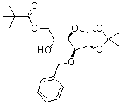 CAS # 321380-09-0, 1,2-O-(1-Methylethylidene)-3-O-(phenylmethyl)-alpha-D-glucofuranose 6-(2,2-dimethylpropanoate)