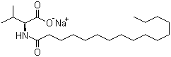CAS 登录号：32190-54-8, N-十六碳酰基-L-缬氨酸钠