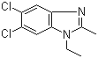 5,6-Dichloro-1-ethyl-2-methylbenzimidazole molecular structure (CAS 3237-62-5)