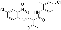CAS # 32432-45-4, Pigment Yellow 98, C.I. 11727, N-(4-Chloro-2-methylphenyl)-2-[(4-chloro-2-nitrophenyl)azo]-3-oxobutanamide