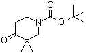 CAS # 324769-06-4, 3,3-Dimethyl-4-oxo-1-piperidinecarboxylic acid tert-butyl ester, 1,1-Dimethylethyl 3,3-dimethyl-4-oxo-1-piperidinecarboxylate, 1-(tert-Butoxycarbonyl)-3,3-dimethyl-4-oxopiperidine, 1-tert-Butoxycarbonyl-3,3-dimethyl-4-piperidone, 1-tert-Butyloxycarbonyl-3,3-dimethyl-4-piperidone