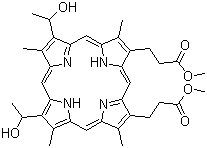 CAS 登录号：32562-61-1 (5594-29-6), 血卟啉二甲酯, 7,12-双(1-羟乙基)-3,8,13,17-四甲基-21H,23H-卟吩-2,18-二丙酸二甲酯