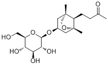 CAS # 325686-49-5, Ascleposide E, 4-[(1S,3S,5R,8R)-3-(beta-D-Glucopyranosyloxy)-1,5-dimethyl-6-oxabicyclo[3.2.1]oct-8-yl]-2-butanone