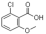 structure of CAS# 3260-89-7, 2-Chloro-6-methoxybenzoic acid