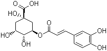CAS # 327-97-9, Chlorogenic acid, (1S,3R,4R,5R)-3-[[3-(3,4-Dihydroxyphenyl)-1-oxo-2-propenyl]oxy]-1,4,5-trihydroxycyclohexanecarboxylic acid, 3-O-Caffeoylquinic acid, 5-O-(3,4-Dihydroxycinnamoyl)-L-quinic acid